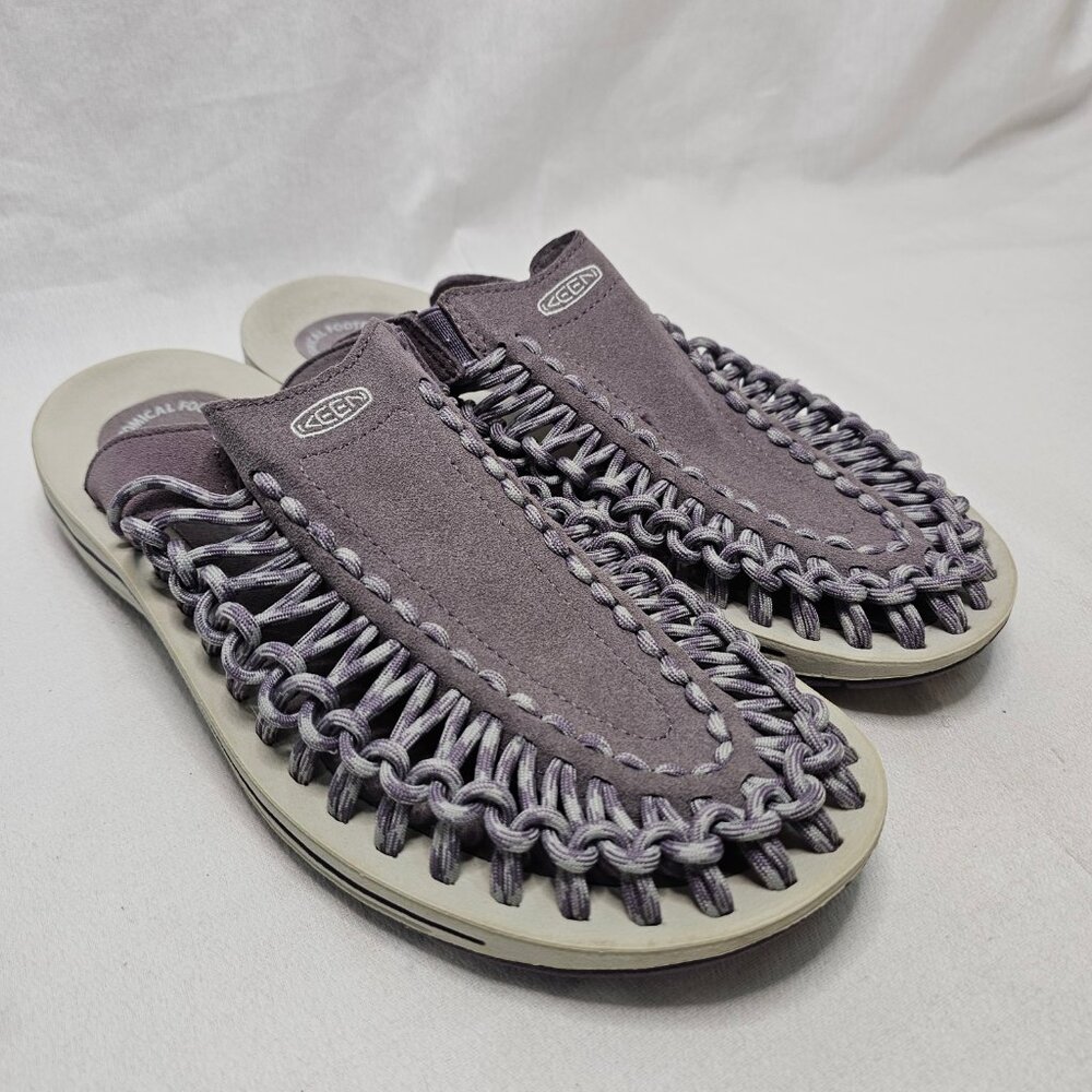 Keen Uneek Shoes Mules Slides Purple Suede Comfort Slip On 1017232 Women's 9W - Picture 3 of 10
